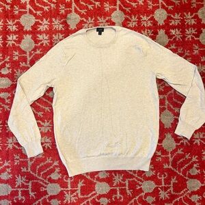 J. Crew Cream Cotton-Cashmere Crewneck Sweater